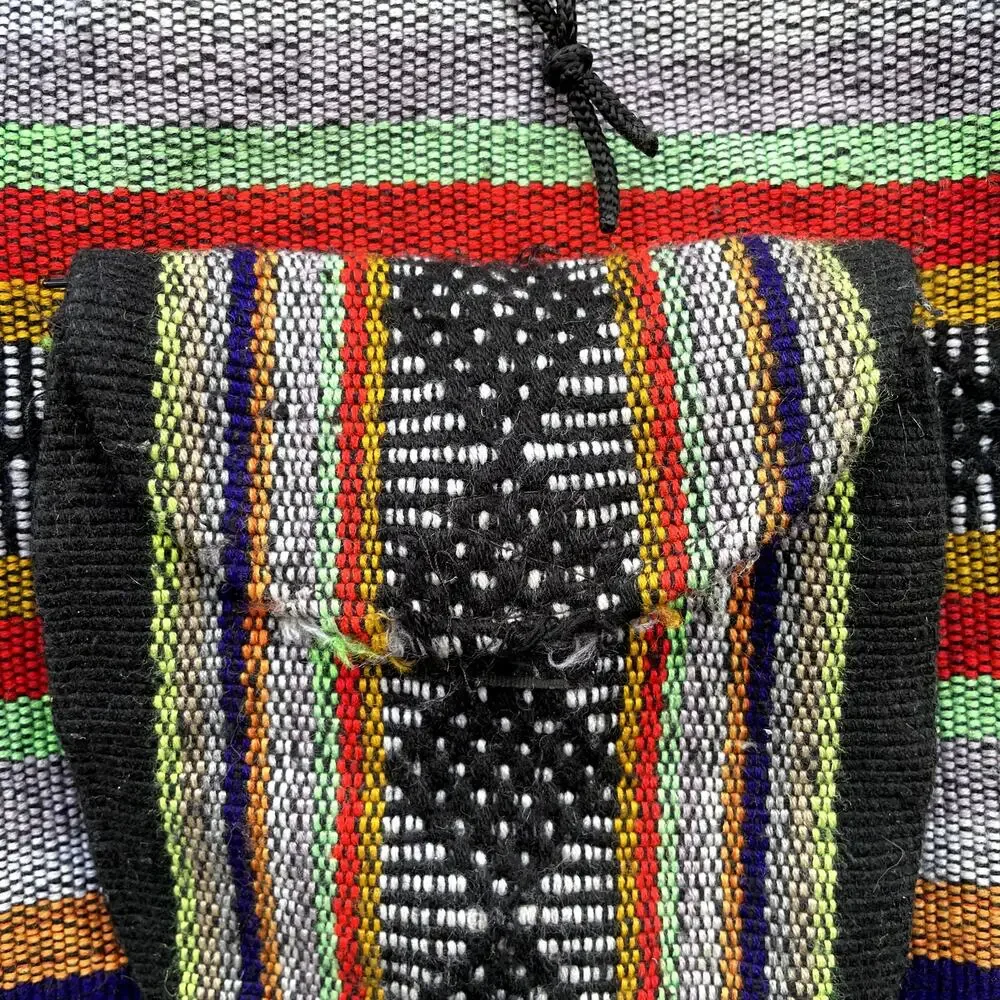 Rugerio's Mexico Colorful Woven Backpack Knapsack